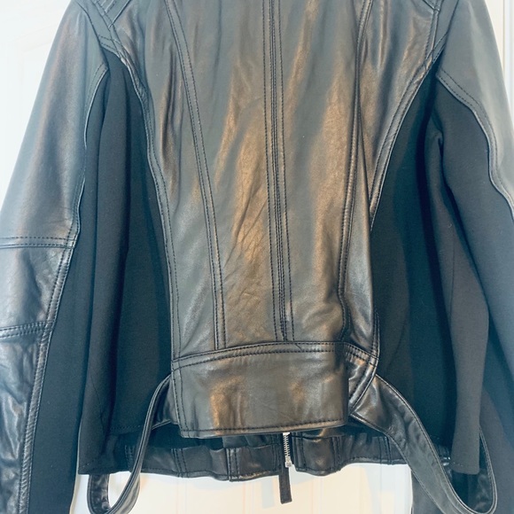 Michel Kors Leather Mixed Media Motorcycle Jacket NWOT - Picture 14 of 16